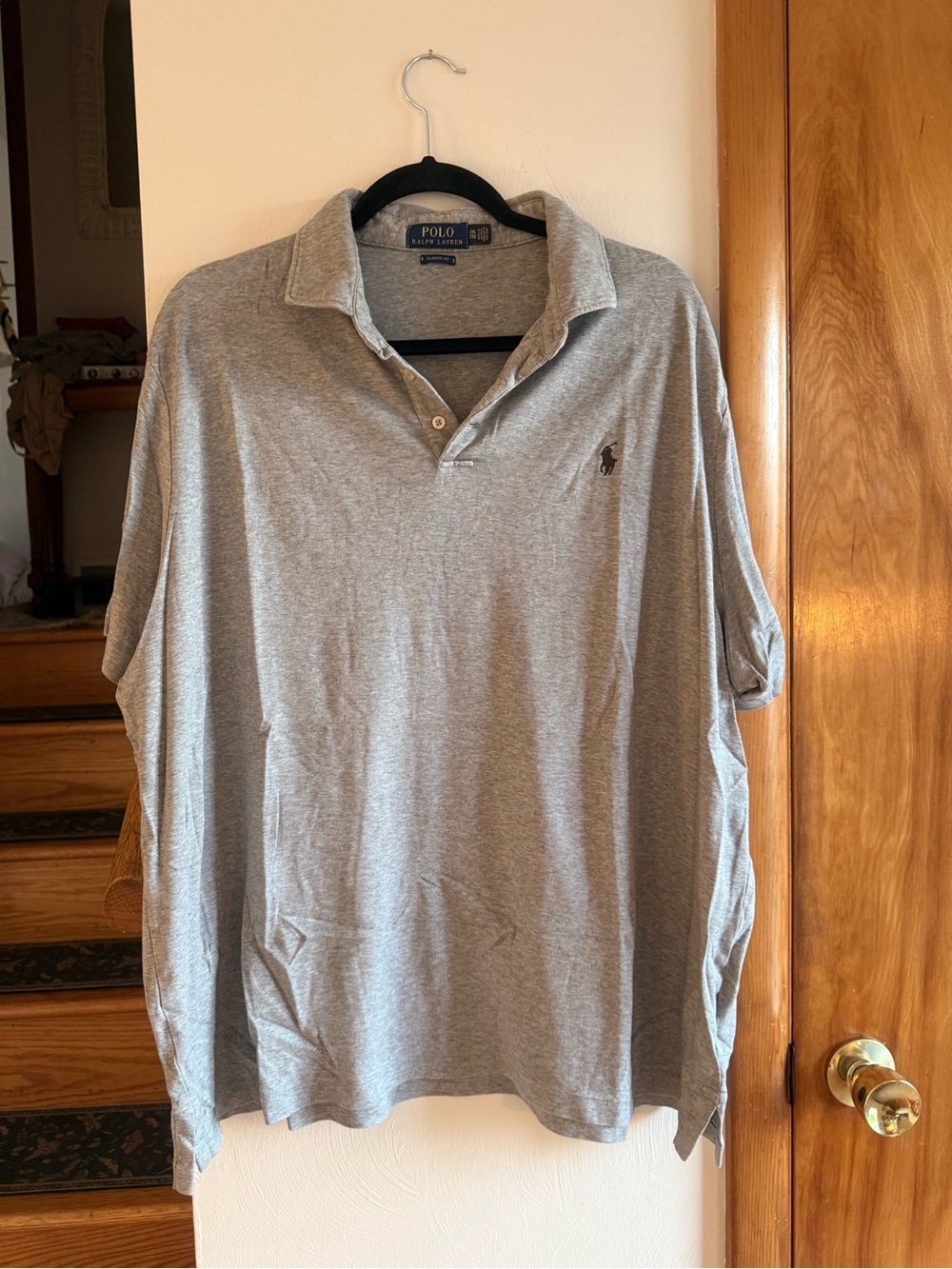 Polo by Ralph Lauren Heather Gray Polo Shirt with Embroidered Pony